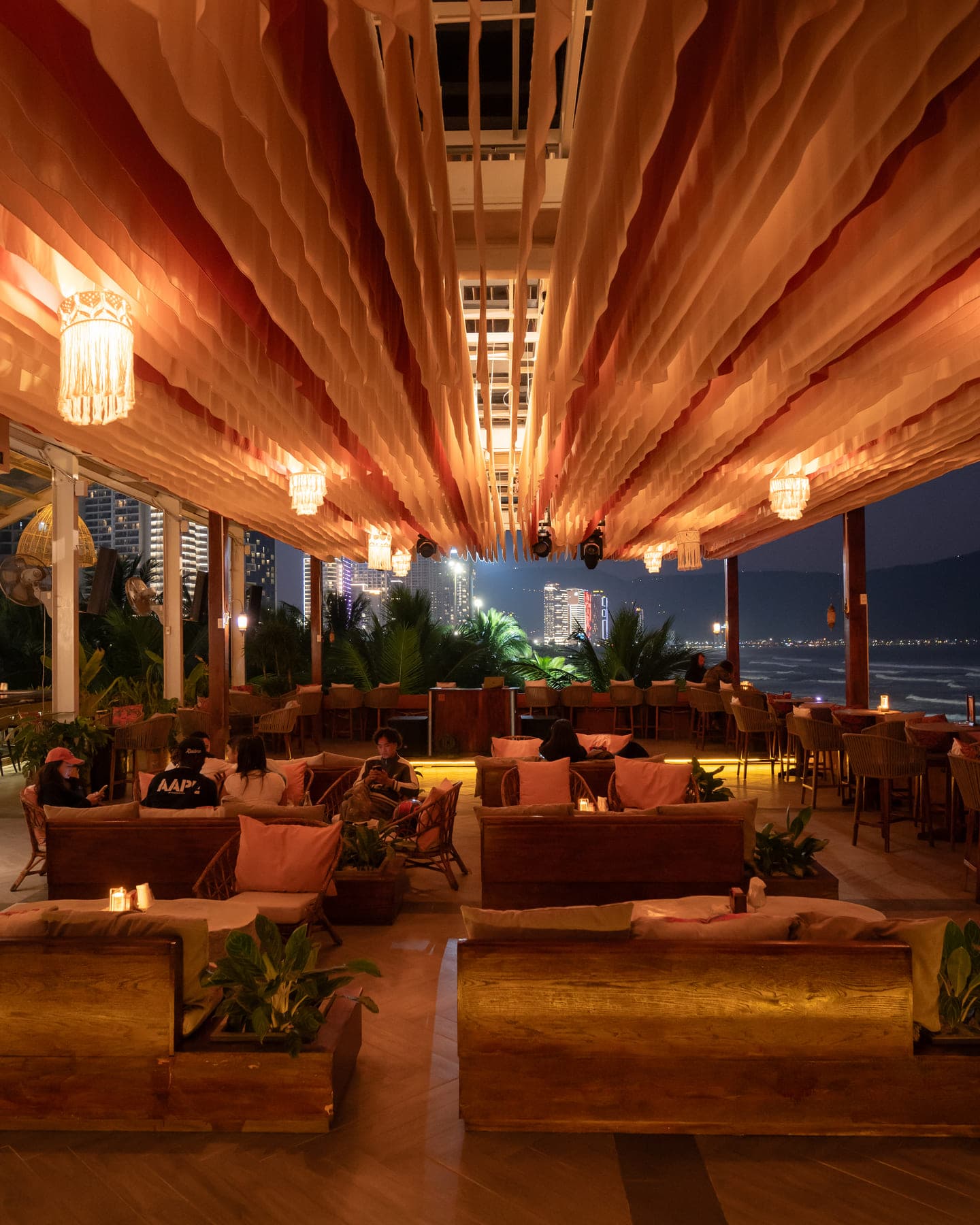 The Roof Da Nang: the rooftop by day and the room once the night starts